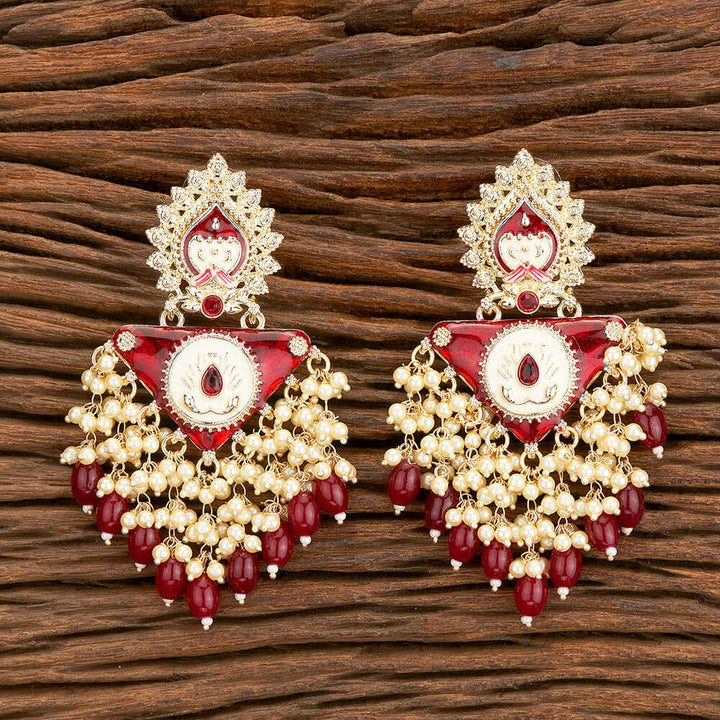 Indo Western Meenakari Earring With Gold Plating 110545