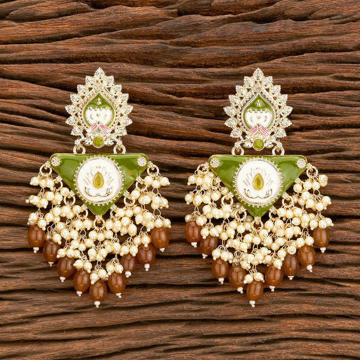 Indo Western Meenakari Earring With Gold Plating 110545