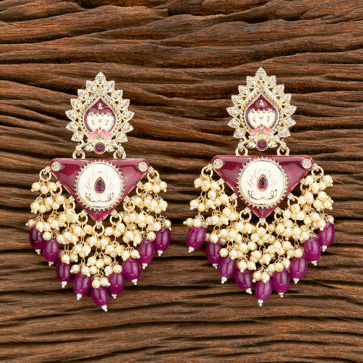 Indo Western Meenakari Earring With Gold Plating 110545