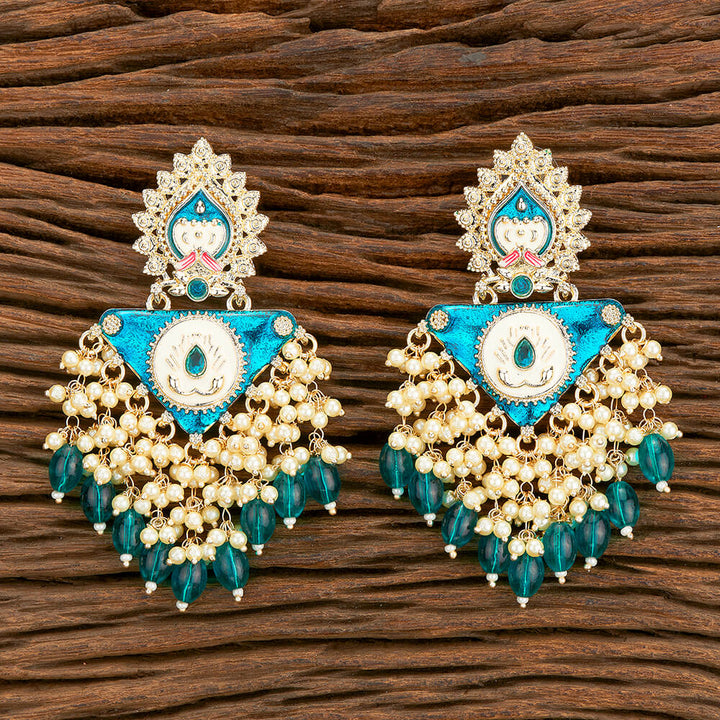 Indo Western Meenakari Earring With Gold Plating 110545