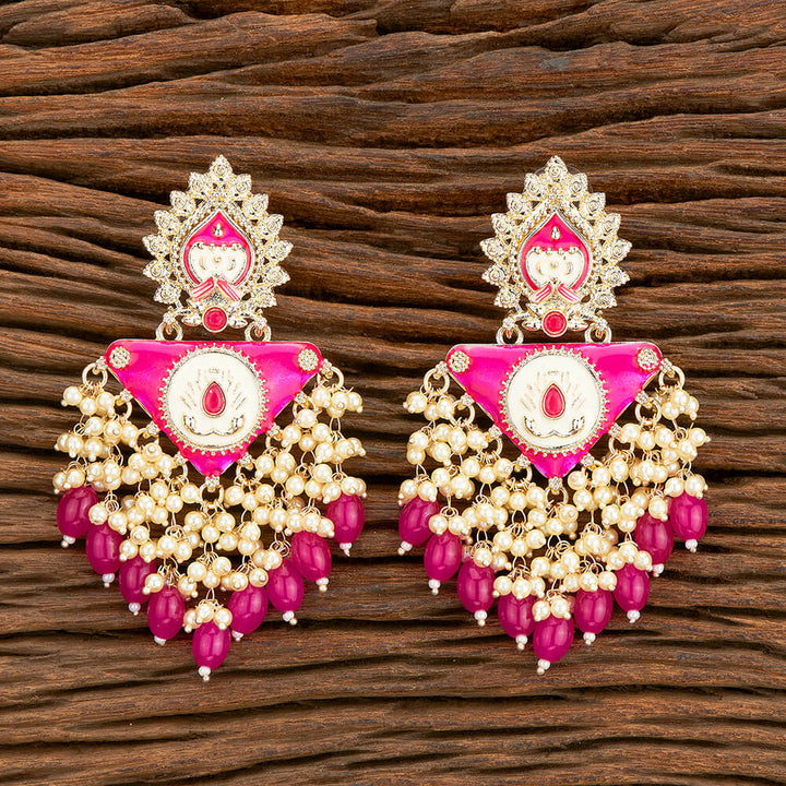 Indo Western Meenakari Earring With Gold Plating 110545