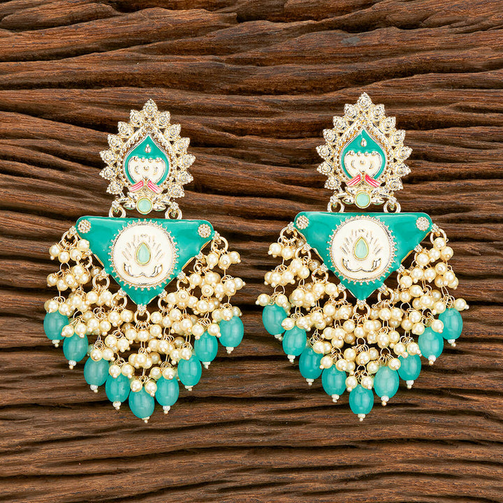 Indo Western Meenakari Earring With Gold Plating 110545