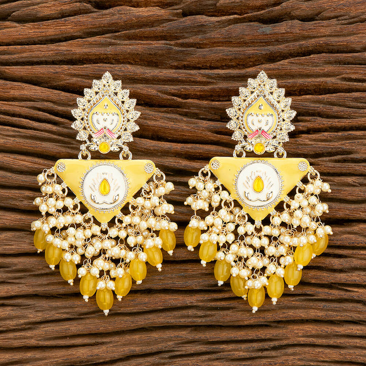 Indo Western Meenakari Earring With Gold Plating 110545