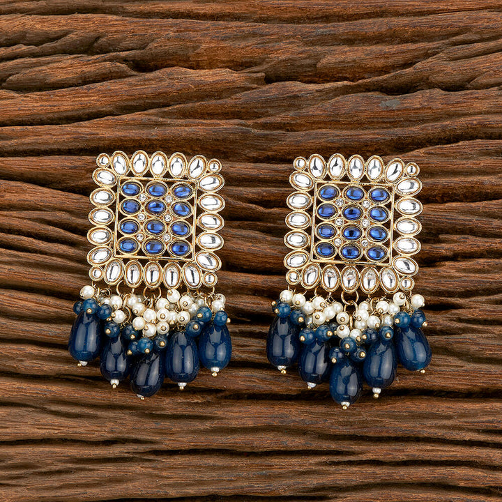 Indo Western Beads Earring With Mehndi Plating 110557