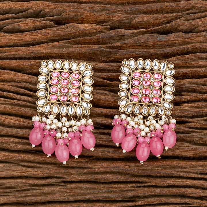 Indo Western Beads Earring With Mehndi Plating 110557