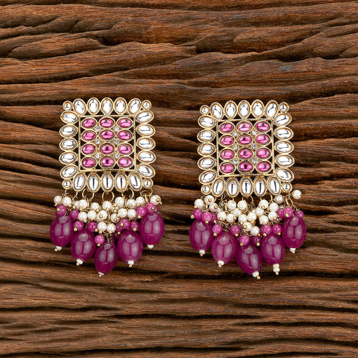 Indo Western Beads Earring With Mehndi Plating 110557