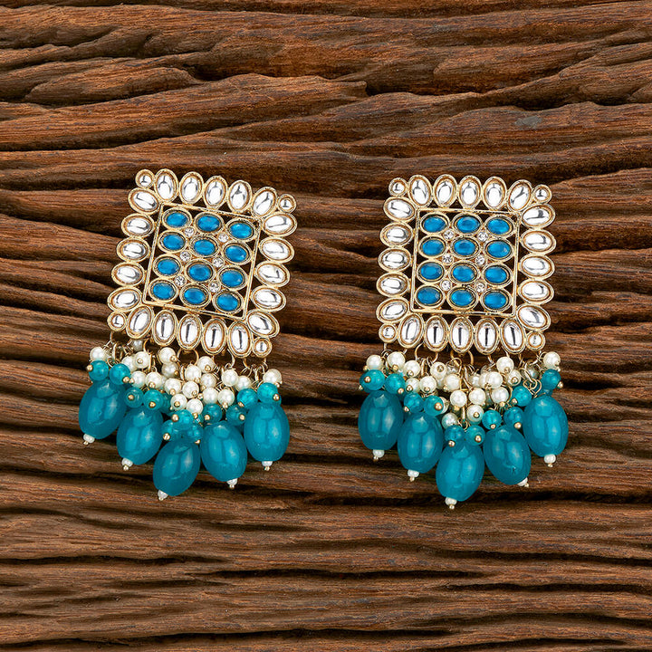 Indo Western Beads Earring With Mehndi Plating 110557