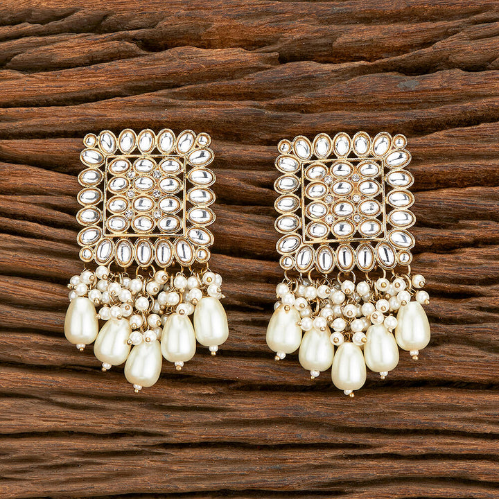 Indo Western Beads Earring With Mehndi Plating 110557