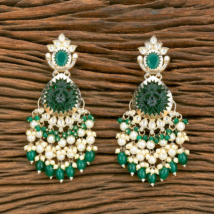 Indo Western Beads Earring With Gold Plating 110581