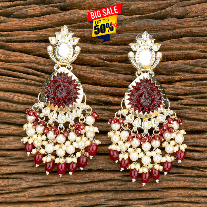 Indo Western Beads Earring With Gold Plating 110581