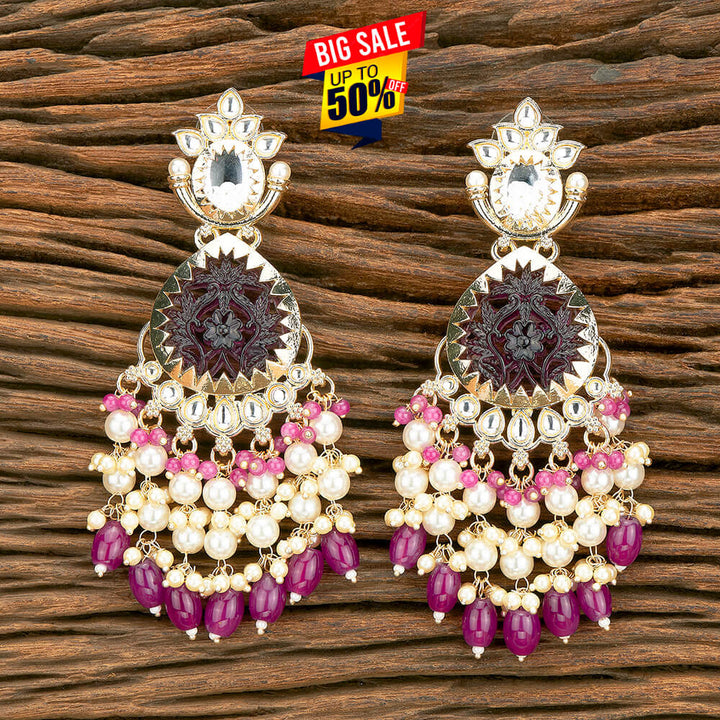 Indo Western Beads Earring With Gold Plating 110581