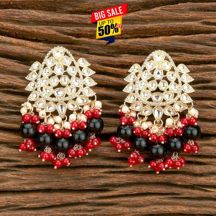 Indo Western Beads Earring With Gold Plating 110587