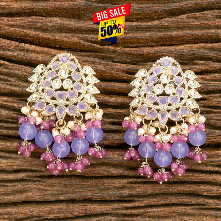 Indo Western Beads Earring With Gold Plating 110587