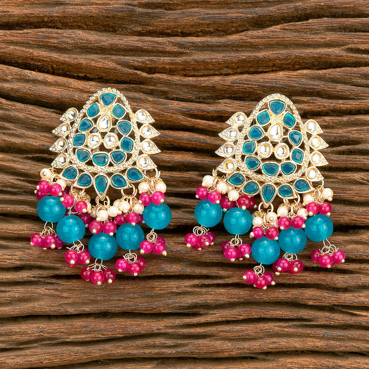 Indo Western Beads Earring With Gold Plating 110587