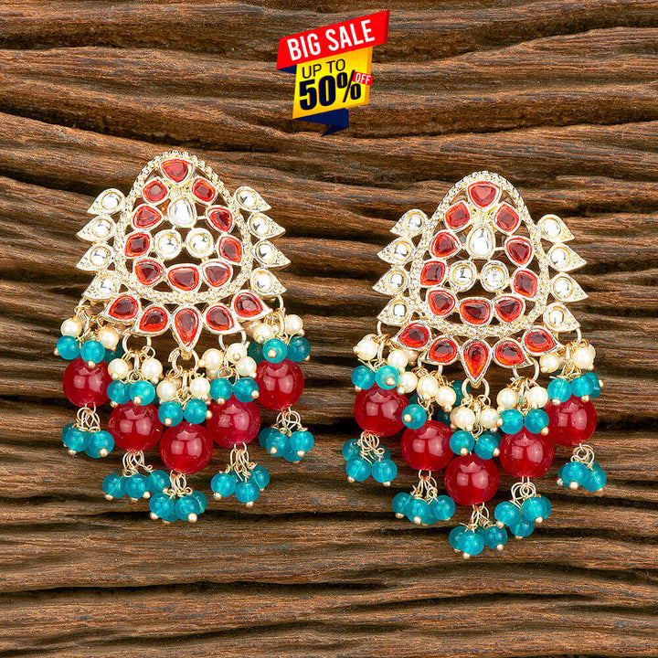 Indo Western Beads Earring With Gold Plating 110587