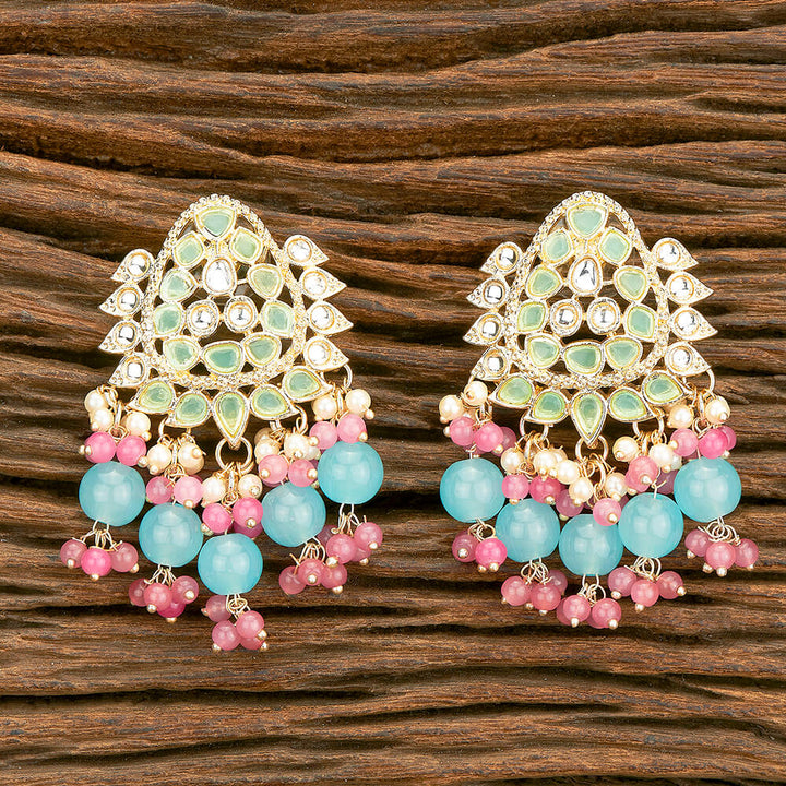 Indo Western Beads Earring With Gold Plating 110587