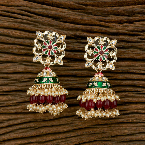 Indo Western Meenakari Earring With Gold Plating 110644