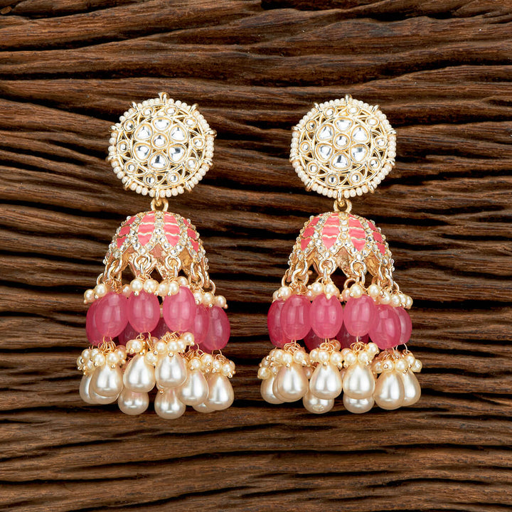 Indo Western Meenakari Earring With Gold Plating 110707