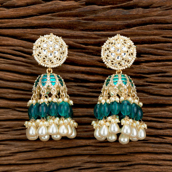 Indo Western Meenakari Earring With Gold Plating 110707