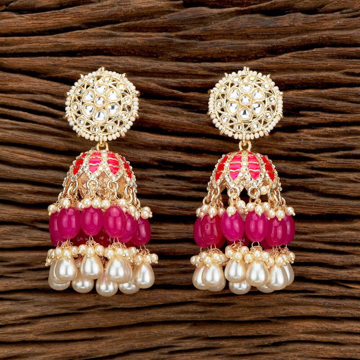 Indo Western Meenakari Earring With Gold Plating 110707