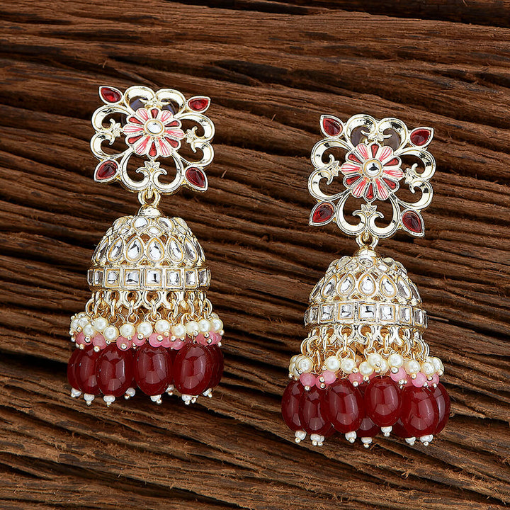 Indo Western Meenakari Earring With Gold Plating 110708