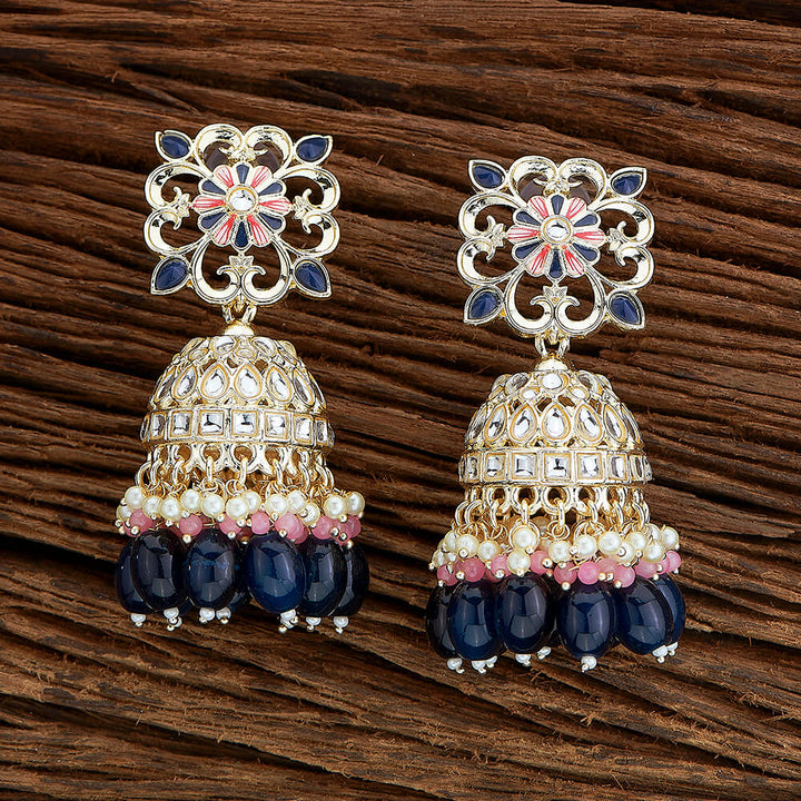 Indo Western Meenakari Earring With Gold Plating 110708