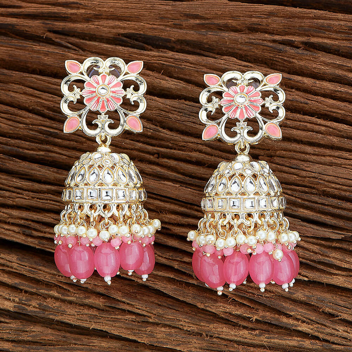 Indo Western Meenakari Earring With Gold Plating 110708