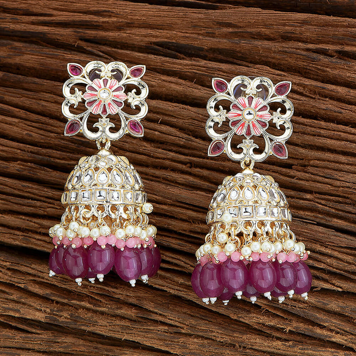 Indo Western Meenakari Earring With Gold Plating 110708