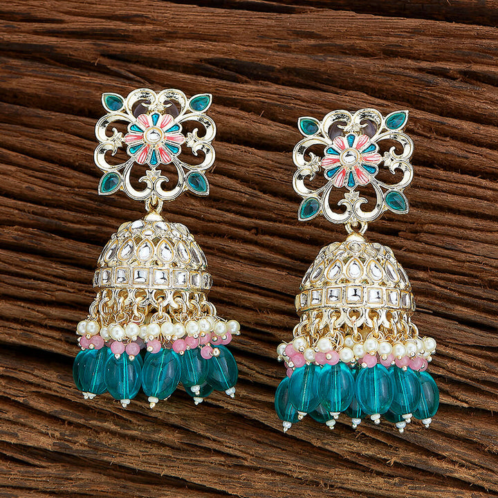 Indo Western Meenakari Earring With Gold Plating 110708