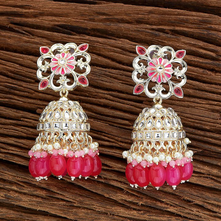 Indo Western Meenakari Earring With Gold Plating 110708