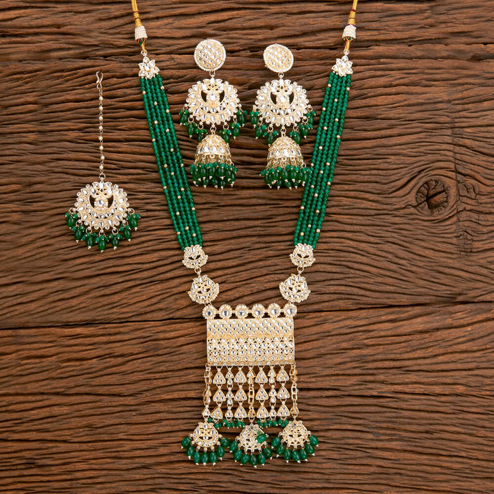 Indo Western Beads Necklace With Gold Plating 110712