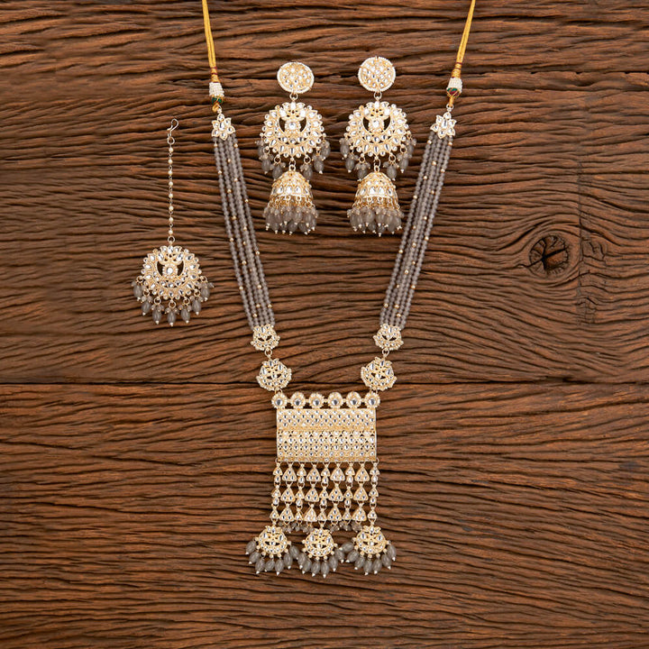 Indo Western Beads Necklace With Gold Plating 110712