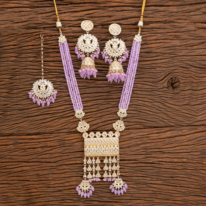 Indo Western Beads Necklace With Gold Plating 110712