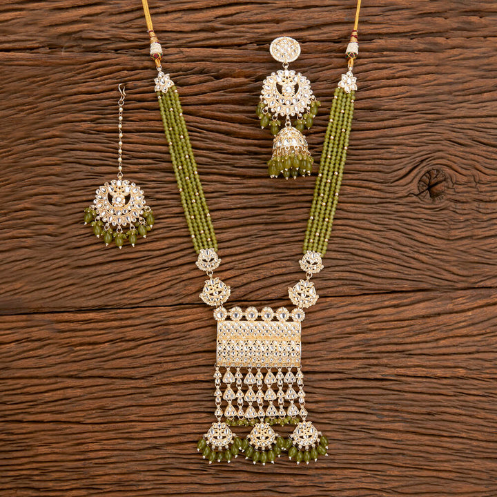 Indo Western Beads Necklace With Gold Plating 110712