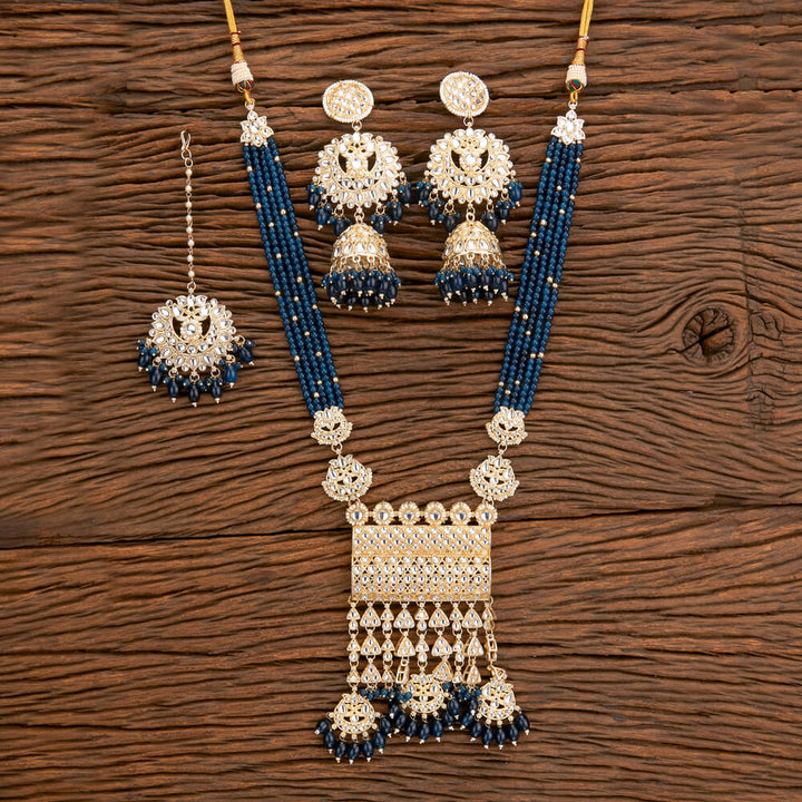 Indo Western Beads Necklace With Gold Plating 110712