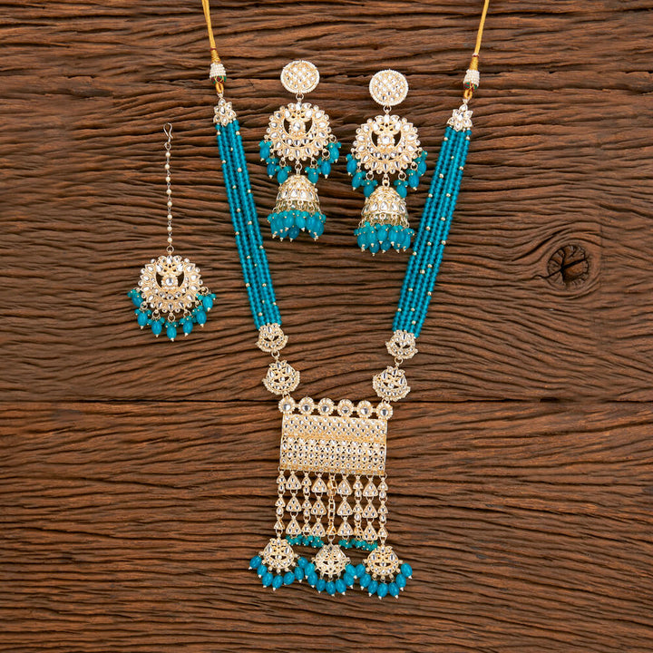 Indo Western Beads Necklace With Gold Plating 110712