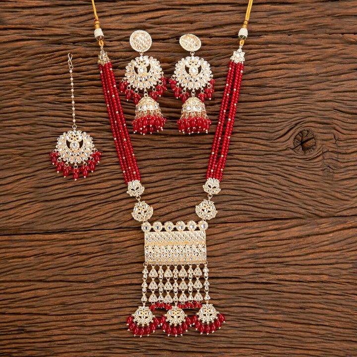 Indo Western Beads Necklace With Gold Plating 110712