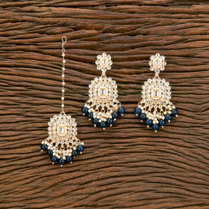 Indo Western Beads Earring Tikka With Gold Plating 110717