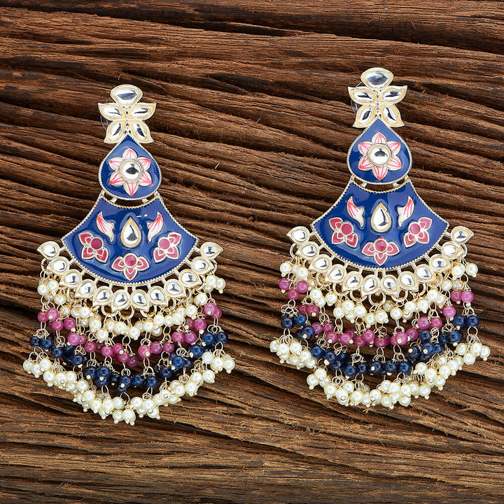 Indo Western Meenakari Earring With Gold Plating 110736