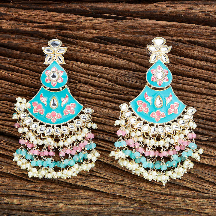 Indo Western Meenakari Earring With Gold Plating 110736