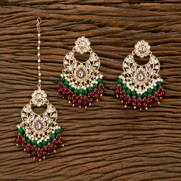 Indo Western Meenakari Earring Tikka With Gold Plating 110763