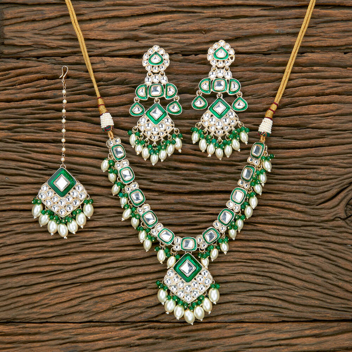 Indo Western Meenakari Necklace With Gold Plating 110813