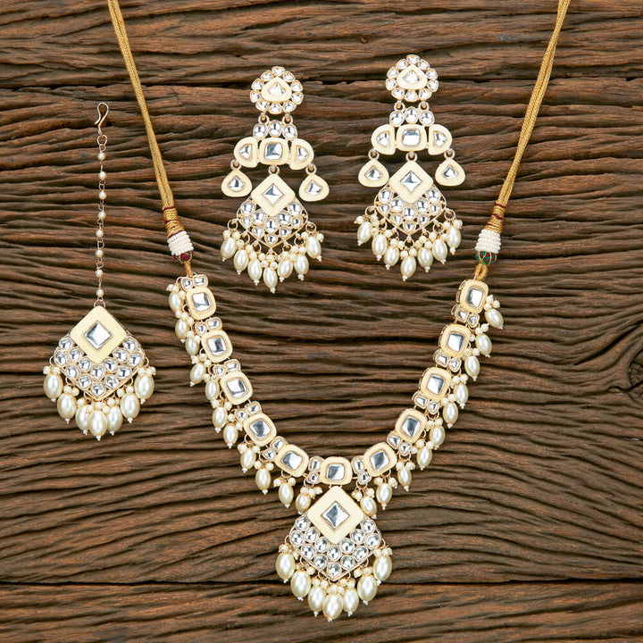 Indo Western Meenakari Necklace With Gold Plating 110813