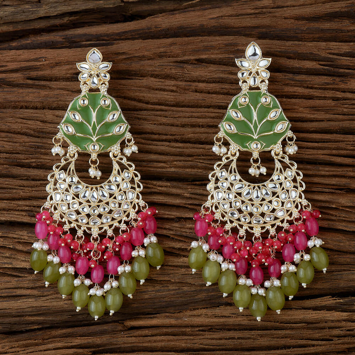 Indo Western Meenakari Earring With Gold Plating 110830