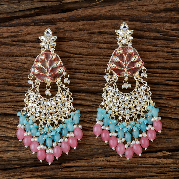 Indo Western Meenakari Earring With Gold Plating 110830