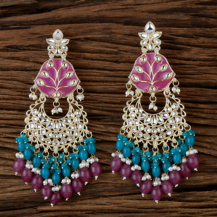 Indo Western Meenakari Earring With Gold Plating 110830