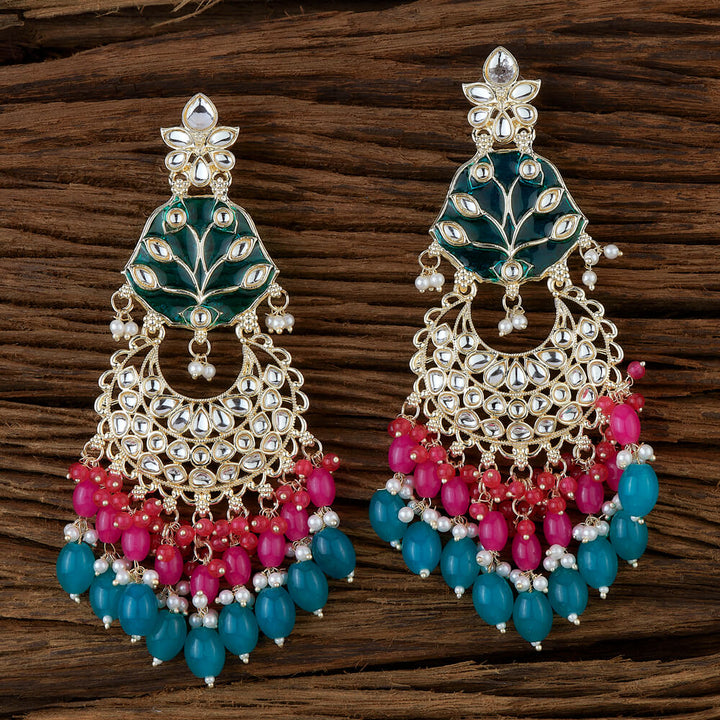 Indo Western Meenakari Earring With Gold Plating 110830