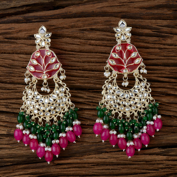 Indo Western Meenakari Earring With Gold Plating 110830