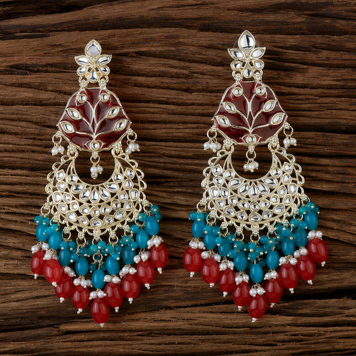 Indo Western Meenakari Earring With Gold Plating 110830