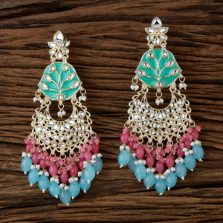 Indo Western Meenakari Earring With Gold Plating 110830